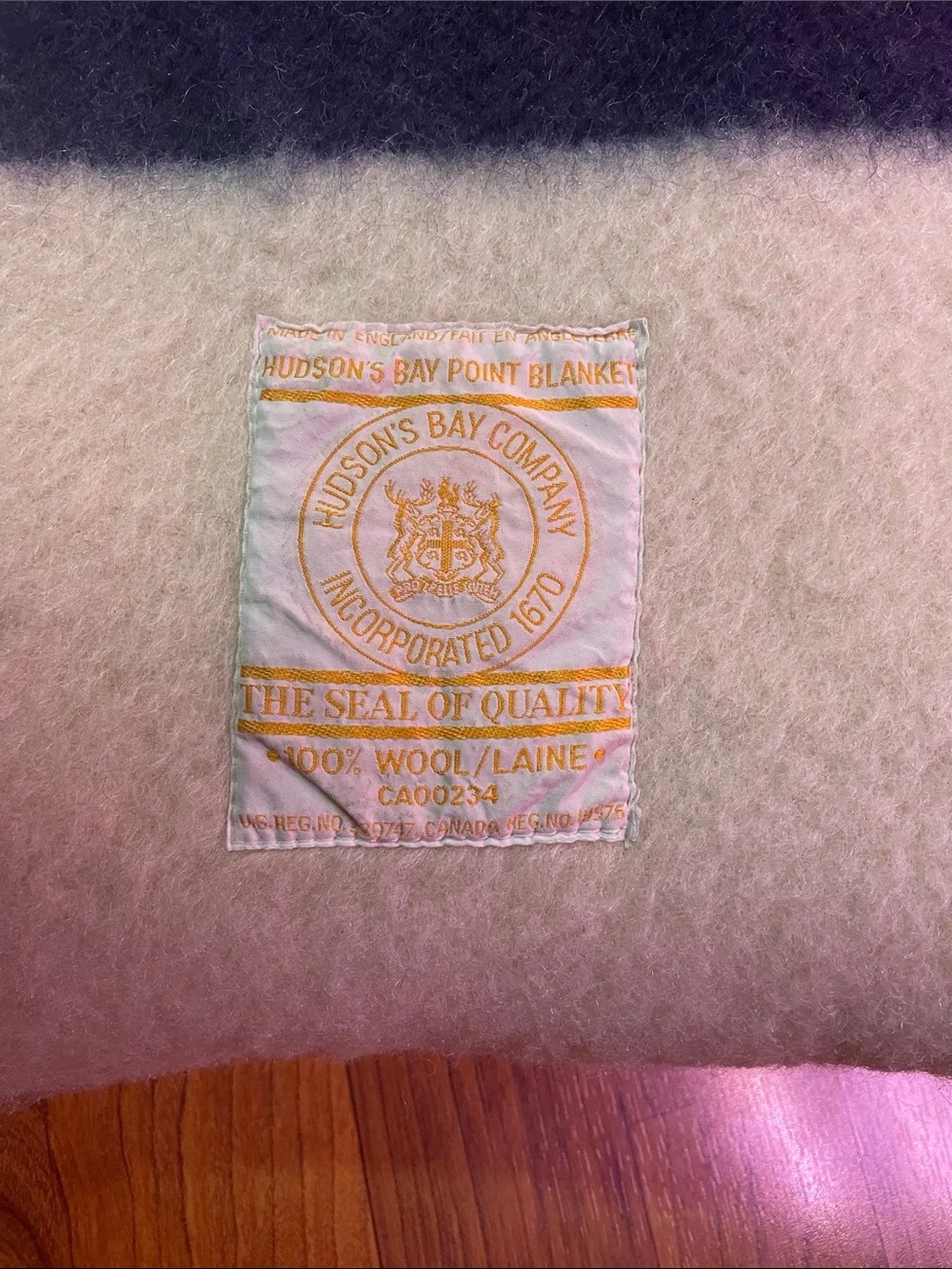 Hudson’s Bay Company Point Blanket Wool - Freshly Dry-Cleaned - 6 Point